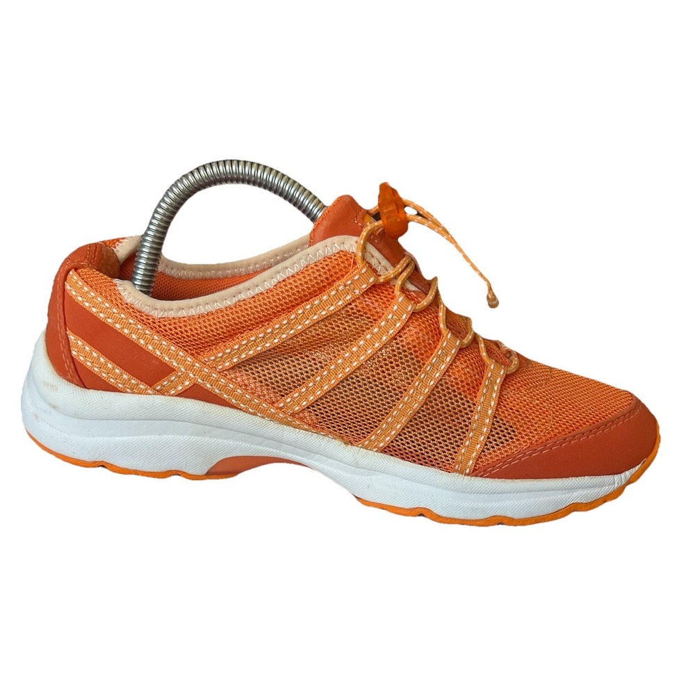 Womens‎ LANDS END Water Sport Mesh Water Shoes Bungee Sneakers 1374 Orange 6 B